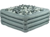 Kamuoliukų baseinas Misioo Comfort+ - šviesiai pilkas, kvadratinis, be kamuoliukų