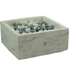 Ball Pool Misioo Velvet Soft - White Marble, Square, without Balls