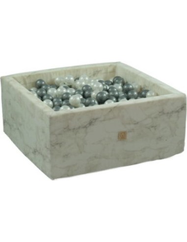 Ball Pool Misioo Velvet Soft - White Marble, Square, without Balls