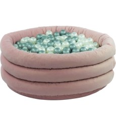 Kamuoliukų baseinas Misioo Comfort+ - rožinis, apvalus, be kamuoliukų