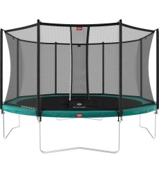 Batutas BERG Favorit Regular - 330 cm, žalias, su saugos tinklu Comfort