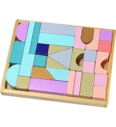Wooden blocks 29 pcs. Ecotoys