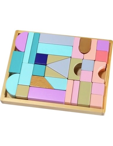 Wooden blocks 29 pcs. Ecotoys