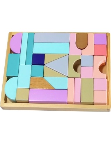Wooden blocks 29 pcs. Ecotoys