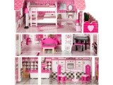 Wooden XLL dollhouse with lift and slide ECOTOYS 