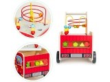 Wooden Educational Pushchair With Blocks Eco Toys Fire Brigade
