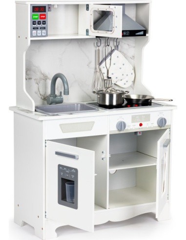 Wooden Children's Kitchen Ecotoys, with Sounds Led + Accessiores