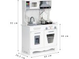 Wooden Children's Kitchen Ecotoys, with Sounds Led + Accessiores