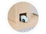 Large wooden track garage parking with elevator + cars ECOTOYS