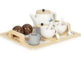 Wooden tea set teapot cup 17 pieces ECOTOYS