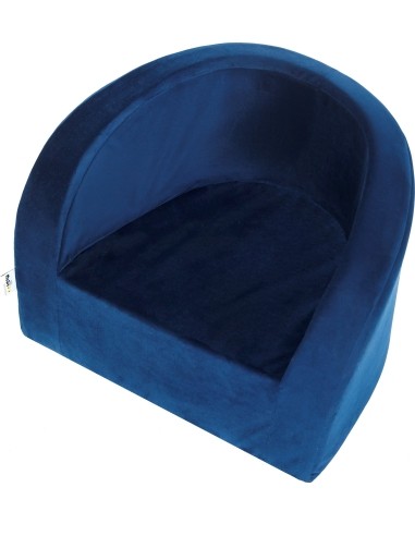 Kid's Armchair Misioo Velvet - Navy Blue