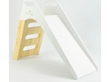 Slide Misioo - White with Natural Steps