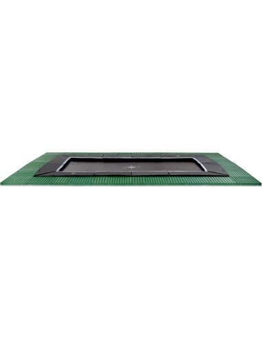 EXIT Dynamic ground level trampoline 275x458cm with Freezone safety tiles - black