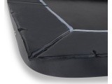 EXIT Dynamic ground level trampoline 275x458cm with Freezone safety tiles - black