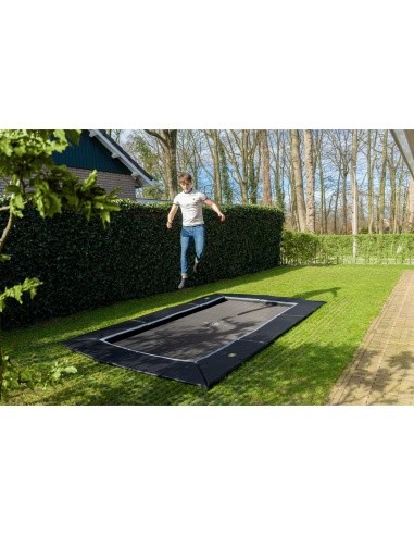 EXIT Dynamic įleidžiamas batutas 275x458 cm su Freezone apsauginėmis plytelėmis – juodas