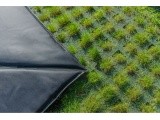 EXIT Dynamic ground level trampoline 275x458cm with Freezone safety tiles - black