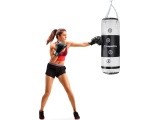 Punching Bag inSPORTline Robkin 90 x 35 cm - Black-White