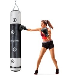 Bokso maišas inSPORTline Robkin 180 x 35 cm - Black-White