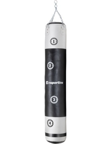 Punching Bag inSPORTline Robkin 180 x 35 cm - Black-White