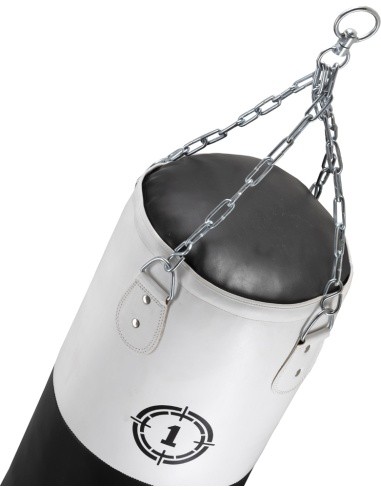 Bokso maišas inSPORTline Robkin 180 x 35 cm - Black-White