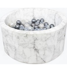 Ball Pool Misioo Velvet Soft - White Marble, Round, without Balls