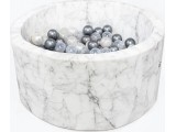 Ball Pool Misioo Velvet Soft - White Marble, Round, without Balls