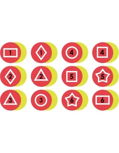 Set of 12 Memory Relay Poly Spots Spordas