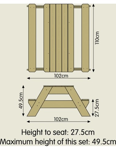 Sand and Water Picnic Table TP Toys Joy