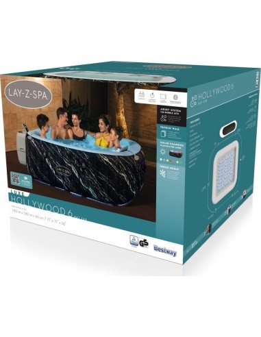 Lay-Z-Spa Hollywood LUXE Air Jet Jacuzzi BESTWAY