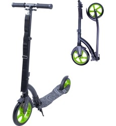 Worker Span folding scooter with shock absorbers (up to 100kg) - Green