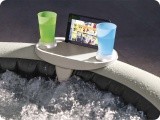 LED illuminated drink holder with space for tablet phone SPA INTEX 28520