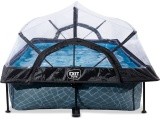 EXIT Stone pool 300x200x65cm with dome and filter pump - grey