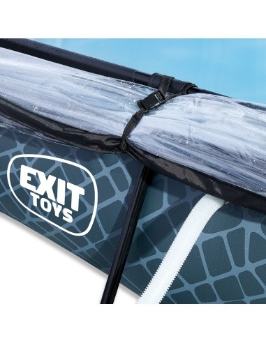 EXIT Stone pool 300x200x65cm with dome and filter pump - grey