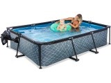 EXIT Stone pool 300x200x65cm with dome and filter pump - grey