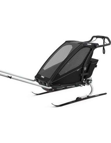 Multi-Sport dviračio priekaba, vežimėlis vaikui Thule Chariot Sport Midnight Black on Black, vienvietis