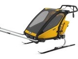 Multi-Sport dviračio priekaba, vežimėlis vaikui Thule Chariot Sport Black/Spectra Yellow, dvivietis