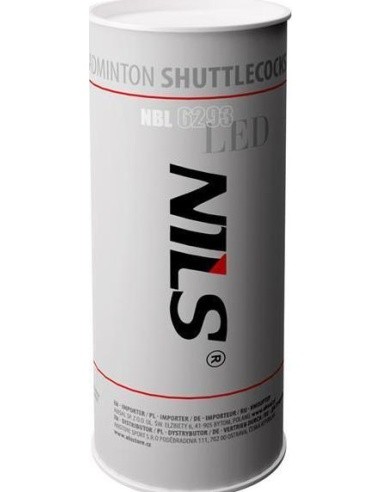 NBL6293 nailoniniai LED badmintono kamuoliukai, įvairiaspalviai, 3 vnt., NILS