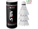 NBL6223 SHUTTLECOCKS FEATHERS LED 3 PCS. NILS