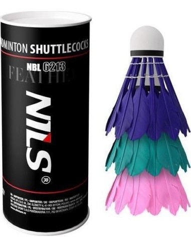 NBL6213 FEATHERS SHUTTLECOCKS MULTICOLOR 3 PCS. NILS