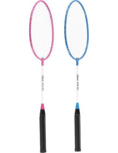 NRZ001 STEEL / BADMINTON SET 2 ROCKETS + SHUTTLECOCKS NILS