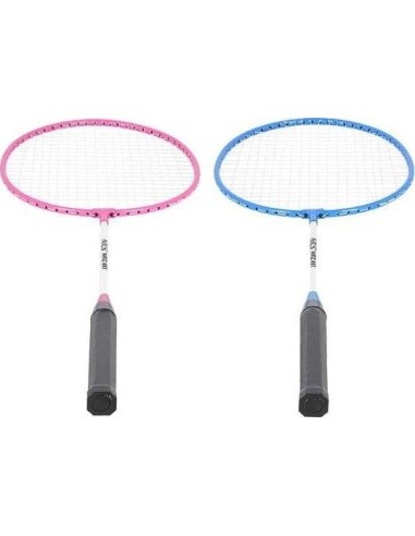NRZ001 STEEL / BADMINTON SET 2 ROCKETS + SHUTTLECOCKS NILS