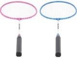 NRZ001 STEEL / BADMINTON SET 2 ROCKETS + SHUTTLECOCKS NILS