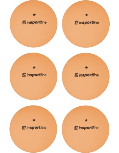 Table Tennis Balls inSPORTline Elisenda S1 – 6 Pcs. - Orange