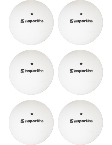 Table Tennis Balls inSPORTline Elisenda S1 – 6 Pcs. - White
