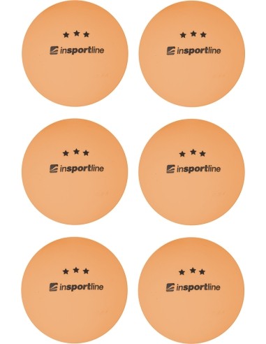 Table Tennis Balls inSPORTline Elisenda S3 – 6 Pcs. - Orange