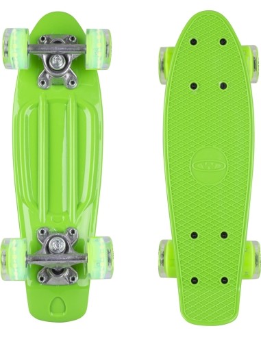 Mini riedlentė WORKER Pico 17" su šviečiančiais ratukais - Green Board, Green Wheels