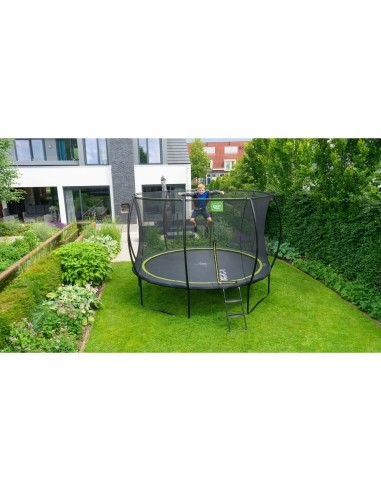 EXIT Silhouette trampoline ø366cm - black Outdoor Round Coil spring Above ground trampoline