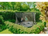 EXIT Silhouette ground trampoline ø366cm with safety net - black Outdoor Round Coil spring Sunken trampoline