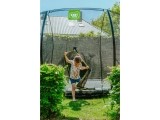 EXIT Silhouette ground trampoline ø366cm with safety net - black Outdoor Round Coil spring Sunken trampoline