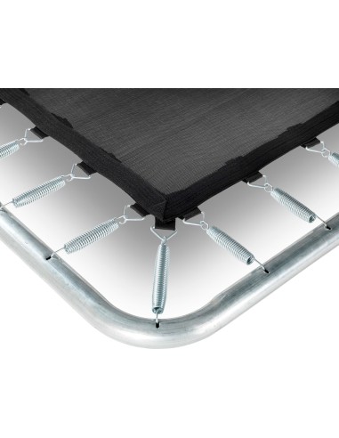 EXIT Silhouette ground trampoline 244x366cm with safety net - pink Outdoor Rectangular Coil spring Sunken trampoline